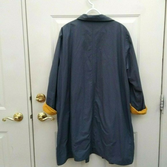 Eileen Fisher Gray Lined Long Windbreaker Size L - Picture 3 of 7